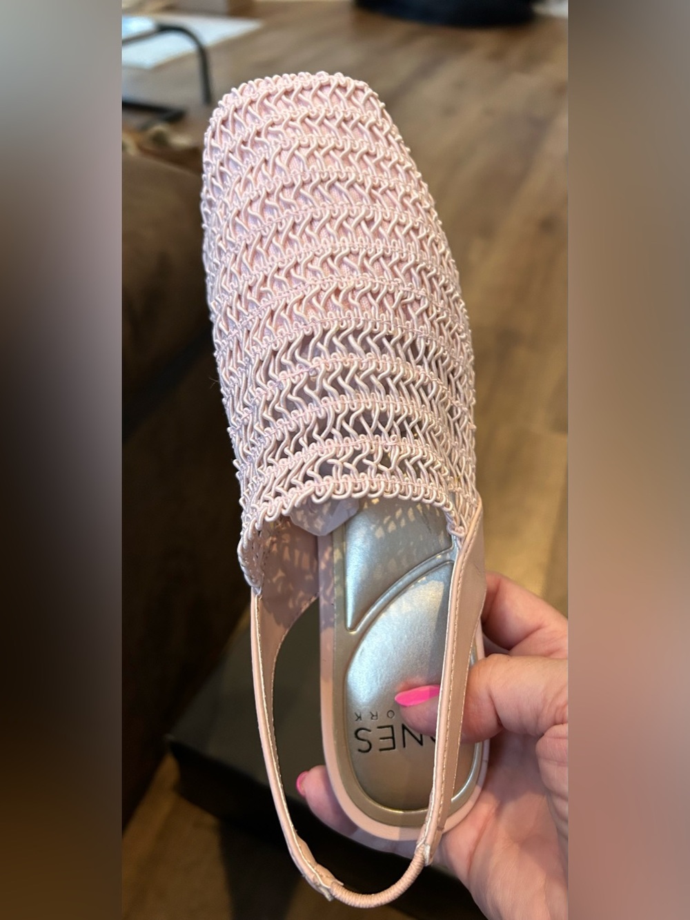 Women’s Jones New York Pink Knit Slingback Flats